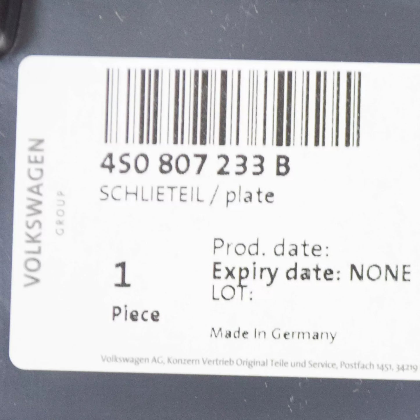 NEW AUDI R8 4S FRONT BUMPER MOLDING 4S0807233B