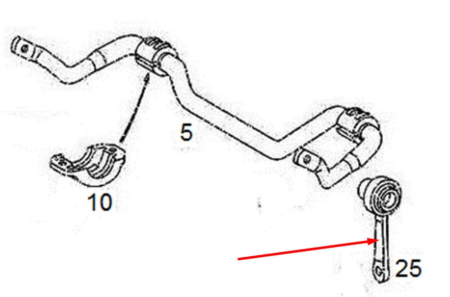 NEW MB S-CLASS W220 FRONT SWAY BAR STABILIZER TIE ROD A2203201689 ORIGINAL