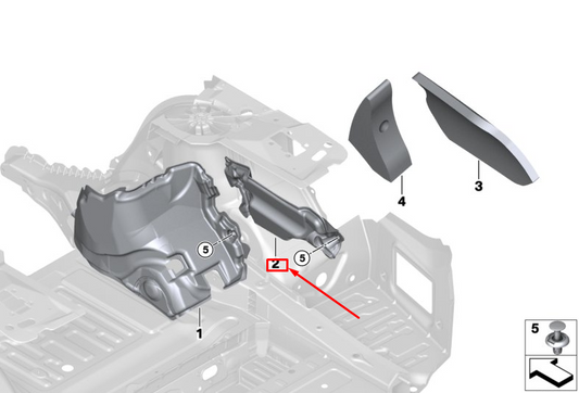 new bmw 7 g11 right trunk sound insulation 51487344684 original