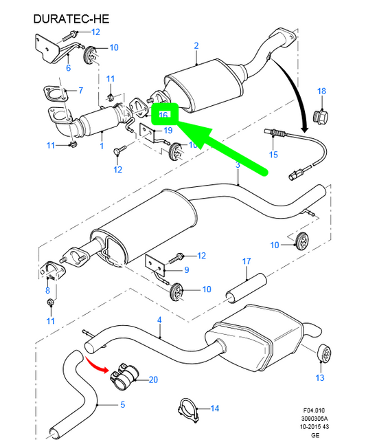 new ford mondeo mk3 exhaust system gasket 1132359 1s71-5e241-aa original