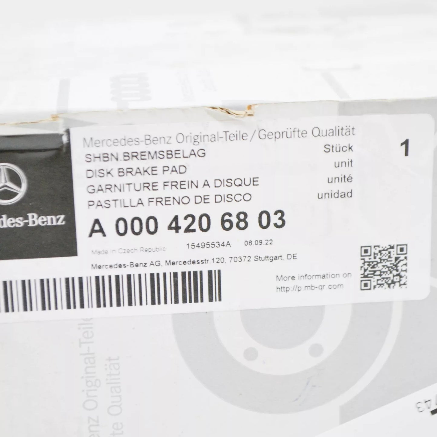 NEW MERCEDES-BENZ GLE W167 FRONT WHEEL BRAKE PAD SET A0004206803 ORIGINAL