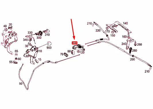 NEW MB VITO W447 PARKING BRAKE BOWDEN CABLE ADJUSTMENT A4474200200 ORIGINAL