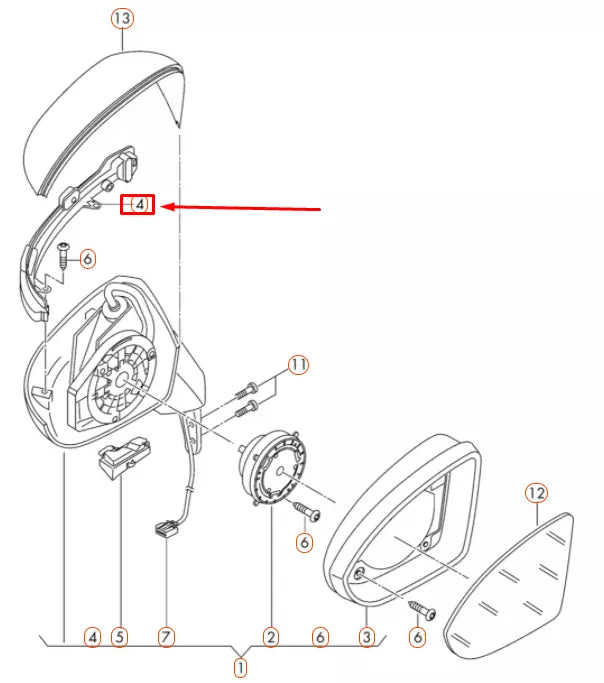NEW VW GOLF 5G MK7 FRONT RIGHT DOOR MIRROR TURN INDICATOR 5GM949102