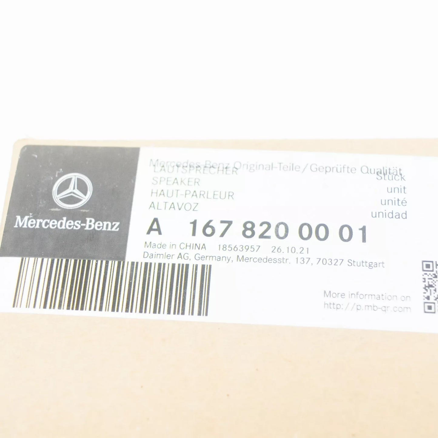 NEW MERCEDES-BENZ GLE W167 FRONT CENTER FILL TWEETER SPEAKER A1678200001