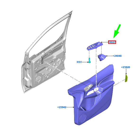 new ford tourneo connect mk2 front left door switch housing lhd 1894549 original