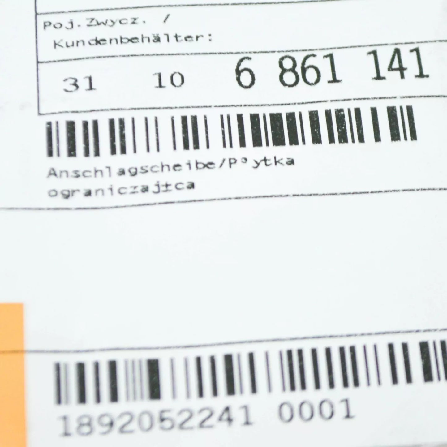 NEW BMW 5 G30 REAR AXLE STOPPER 31106861141 ORIGINAL