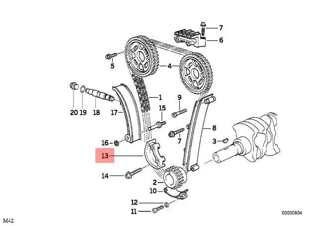 NEW BMW 5 E36 1.8I TIMING CHAIN GUIDE RAIL 11311739130 ORIGINAL