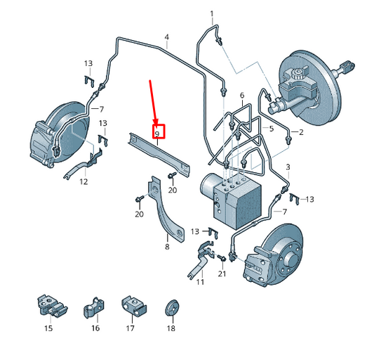NEW VW SHARAN 7N BRAKE PIPES COVER 5N0611732A ORIGINAL