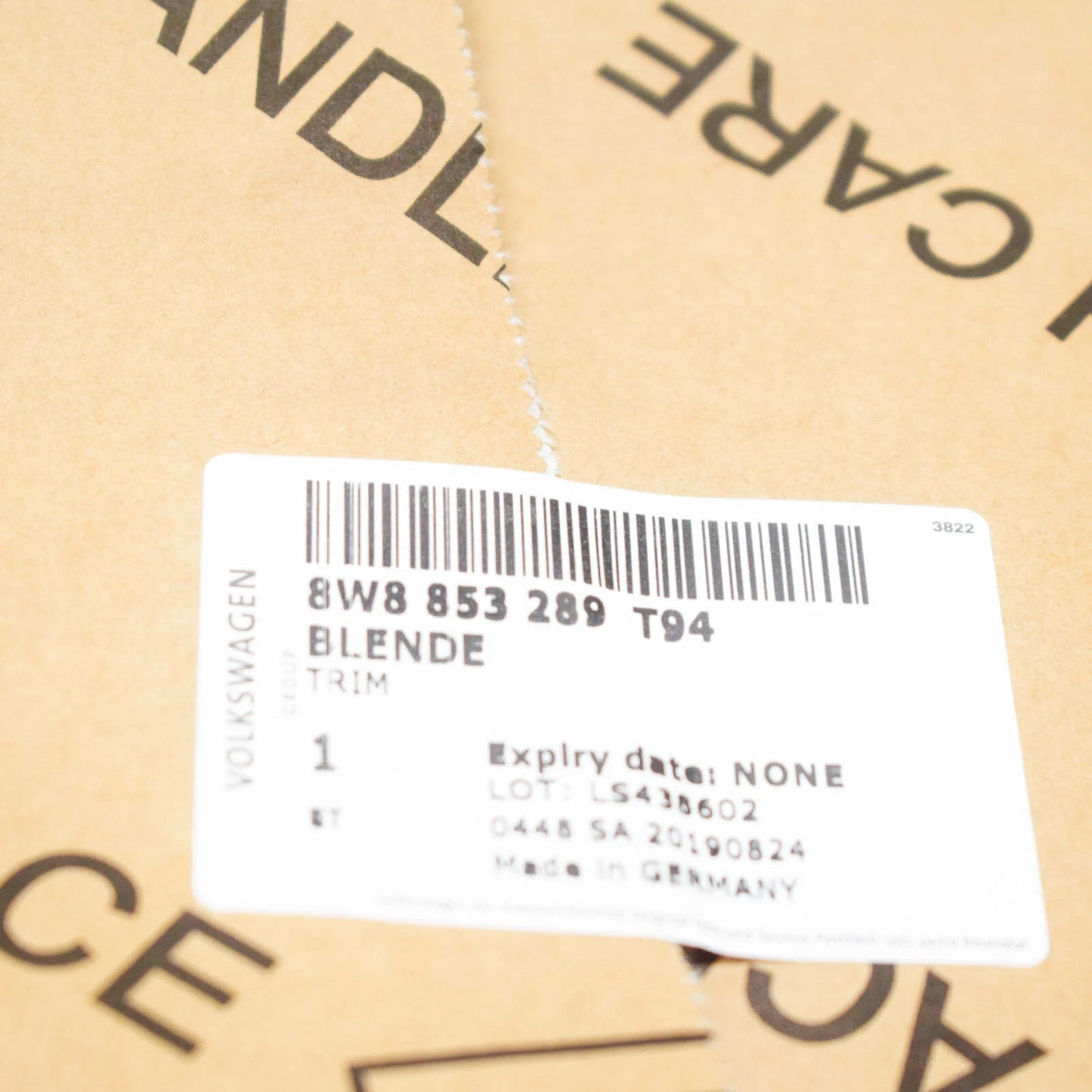 NEW AUDI A5 SPORTBACK 8W6 EXTERIOR LEFT B PILLAR TRIM 8W8853289T94 ORIGINAL