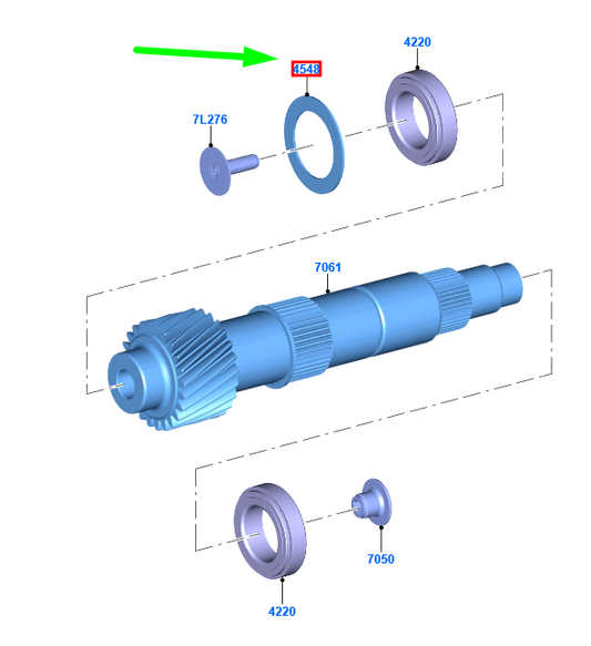 new ford kuga mk3 differential driving gr brg shim 3s7r-4548-fa 1227250 original