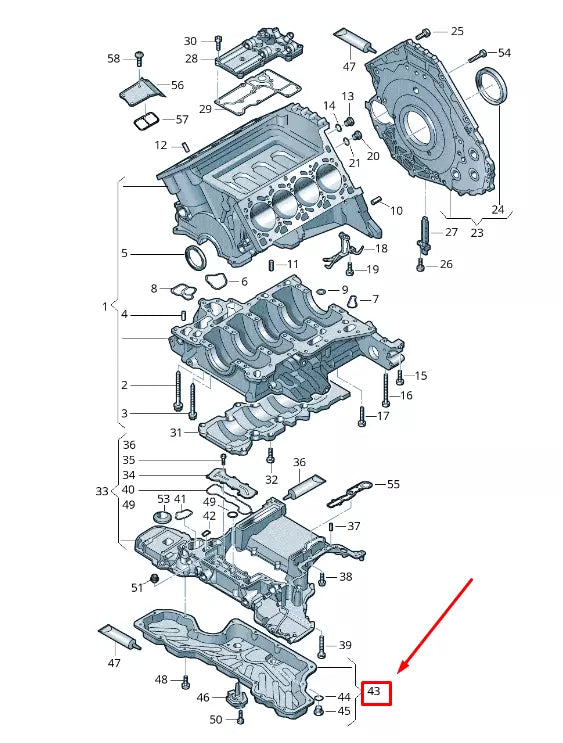 NEW AUDI A6 AVANT C7 LOWER ENGINE OIL SUMP 079103602CF ORIGINAL