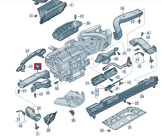 NEW AUDI A6 C8 AIR DUCT LHD 4K1819656 ORIGINAL