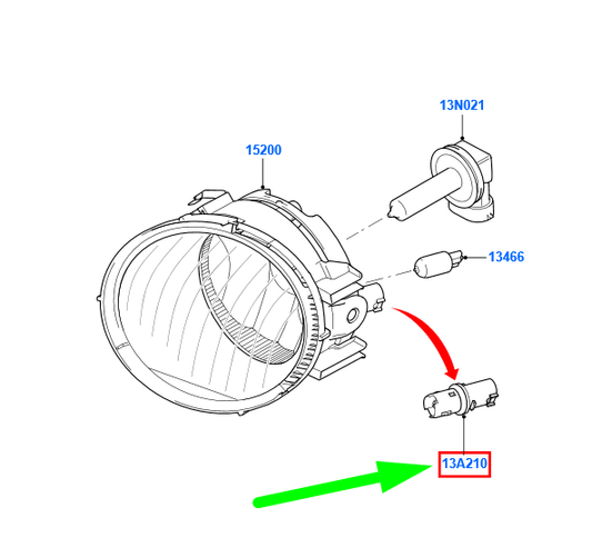 new ford galaxy mk2 front fog lamp bulb holder assy 1677095 original