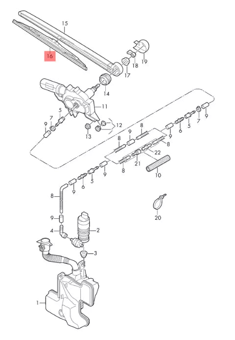 NEW SEAT LEON KL1 FRONT WIPER ARM 5FE95542703C ORIGINAL