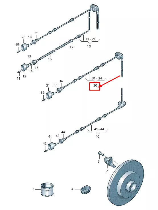 NEW VW CADDY IV SA MK6 REAR SPEED SENSOR WIRING HARNESS 2K0927904J