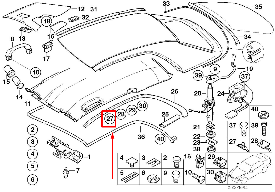 new bmw 3 e46 hardtop moulding clip 54218242196 8242196 original