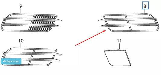 NEW AUDI A6 C7 FRONT BUMPER LEFT GRILLE 4G0807681N9B9 2012 ORIGINAL