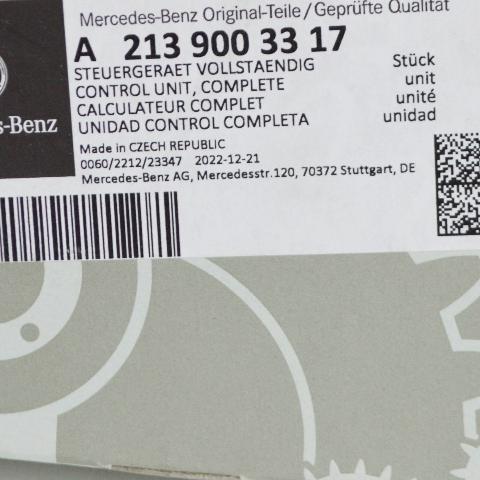 NEW MERCEDES-BENZ A W177 TRANSMISSION CONTROL UNIT A2139003317 ORIGINAL