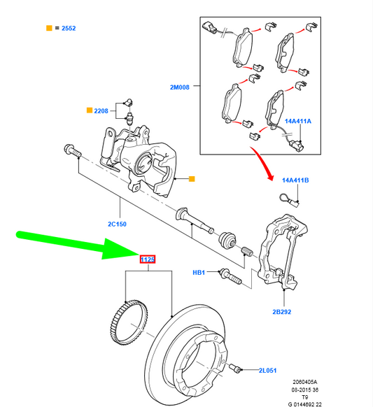 new ford transit mk3 rear brake disc 2256895 me6c1j-2a097-ab original