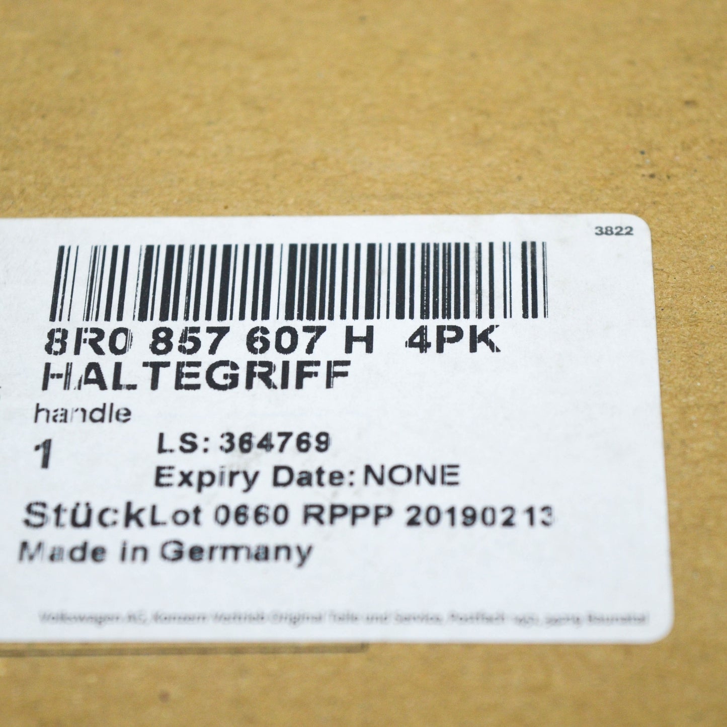 NEW AUDI A4 ALLROAD B8 FRONT INTERIOR ROOF GRIP HANDLE 8R0857607H4PK ORIGINAL