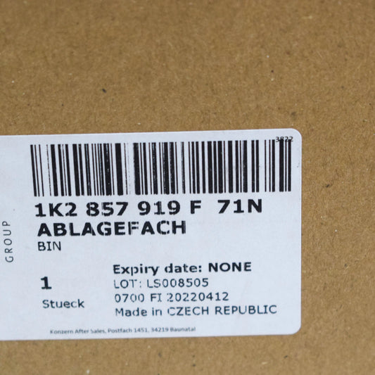 NEW VOLKSWAGEN EOS STORAGE BOX LOWER COMPARTMENT DRAW RHD 1K2857919F71N ORIGINAL