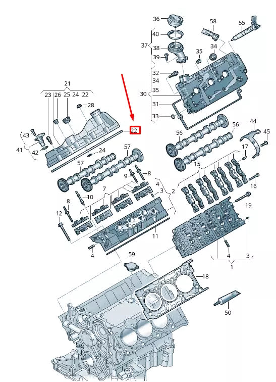 NEW VW TOUAREG CR ENGINE CYLINDER HEAD GASKET 059103484J