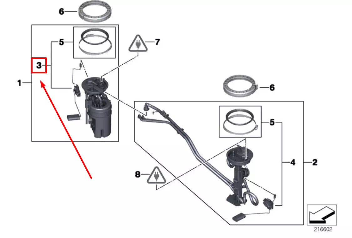NEW BMW X5 E70 FUEL LEVEL SENSOR 16117212633 7212633 ORIGINAL