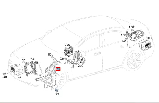 NEW MERCEDES-BENZ A W177 FRONT SOUND GENERATOR BRACKET A2475454700 ORIGINAL
