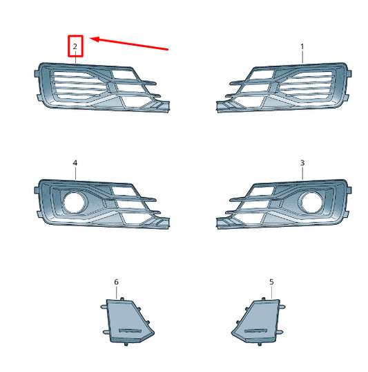 new audi a6 avant c7 front right bumper air guide grille 4g0807648t94 original