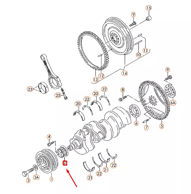 NEW AUDI A6 C5 CRANKSHAFT TIMING GEAR 077105261D ORIGINAL