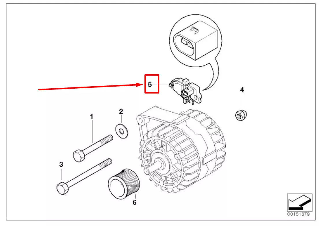 NEW BMW 6 CABRIO E64 VOLTAGE REGULATOR 12318510090 8510090 ORIGINAL