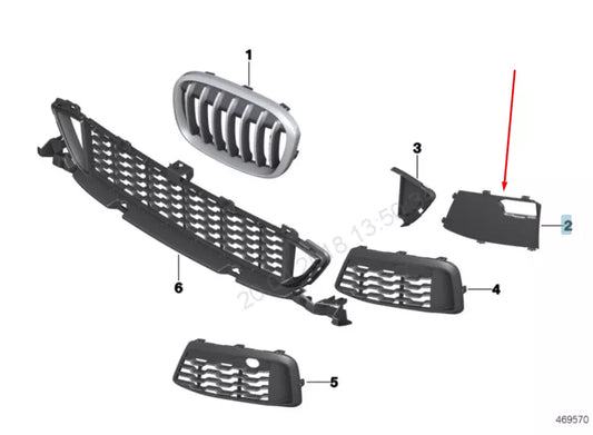 NEW BMW X1 F48 FRONT M SPORT BUMPER RIGHT COVER 51118059904 8059904 2015