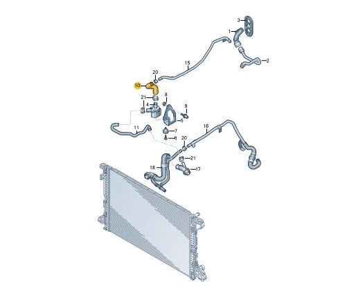 NEW AUDI A4 AVANT B9 COOLANT HOSE PIPE 8W0819374AB ORIGINAL