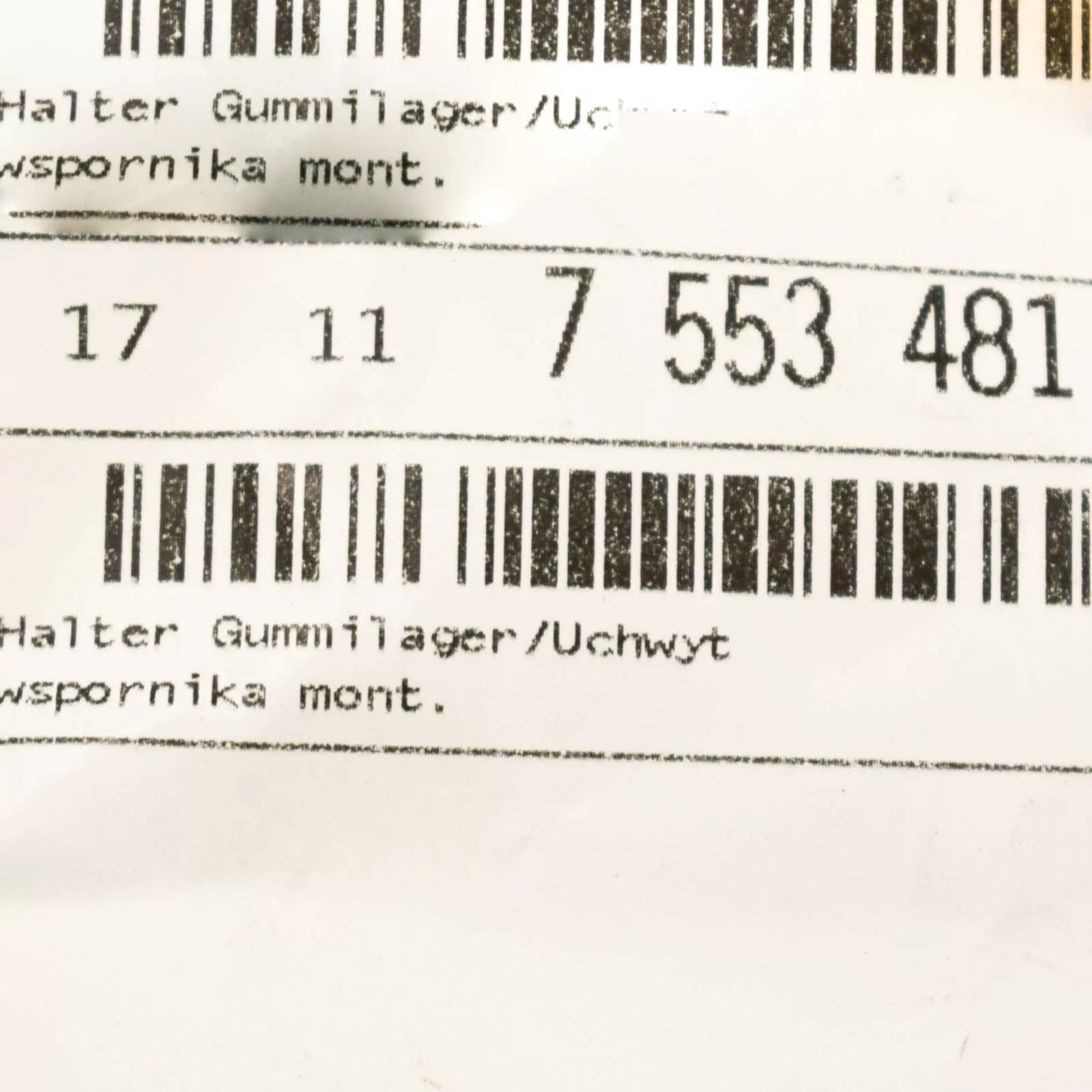 NEW BMW I8 L12 RADIATOR RUBBER MOUNT SUPPORT 17117553481 ORIGINAL