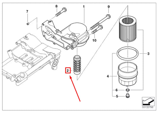 NEW BMW X5 E70 ENGINE OIL FILTER SUPPORT 7512146 11427512146 ORIGINAL