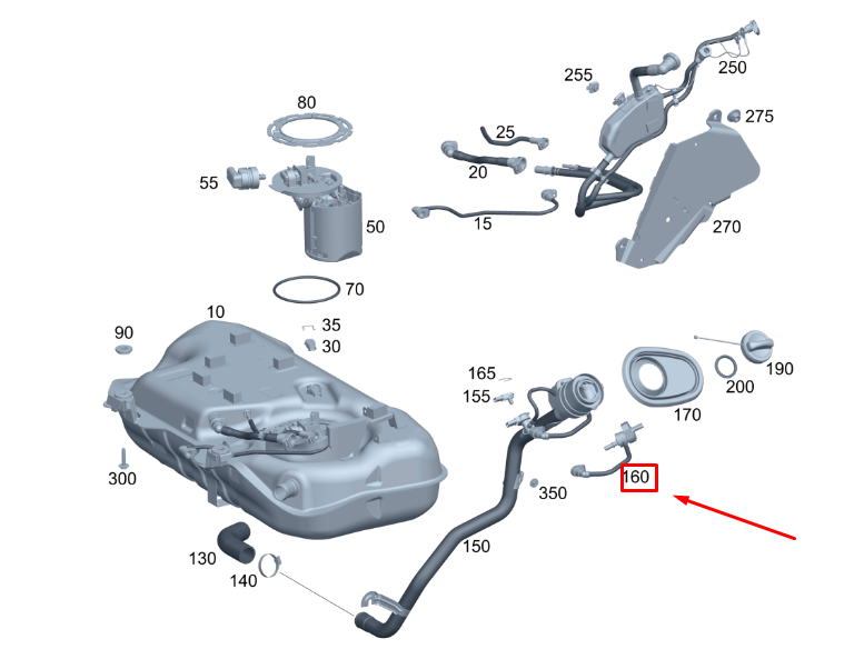 new mercedes-benz gla h247 fuel shutoff valve a2474703202 original