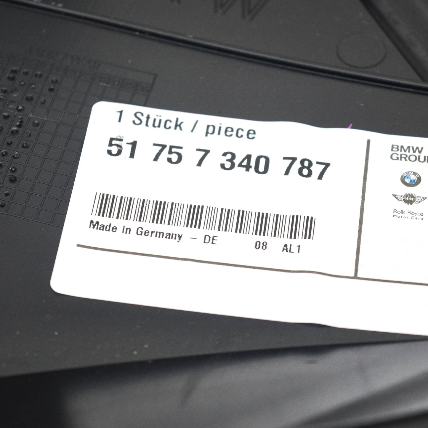 NEW BMW 5 G30 REAR LEFT UNDERBODY PANELLING 51757340787 ORIGINAL