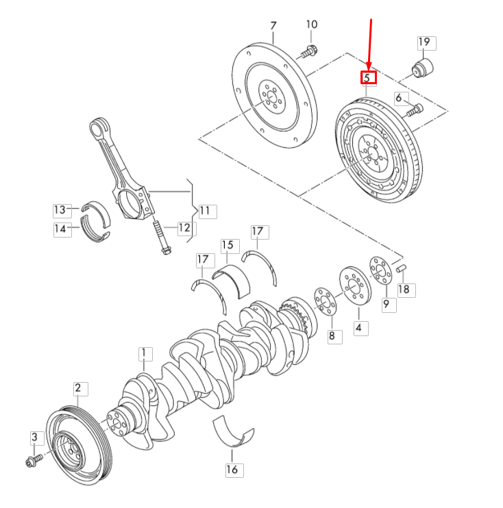 new audi tt 8j clutch flywheel 07k105266d original