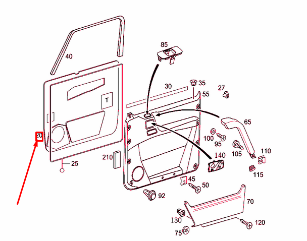 NEW MERCEDES-BENZ G W463 FRONT LEFT DOOR SEAL A4637270530 ORIGINAL
