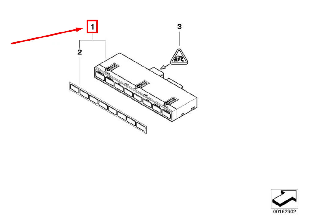 NEW BMW 6 E63 REPLACEMENT CENTER CONSOLE SWITCH 61319169125 9169125 ORIGINAL
