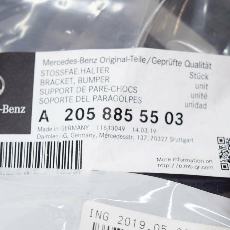 NEW MB C W205 REAR BUMPER LEFT TAILPIPE TRIM HOLDER A2058855503 ORIGINAL