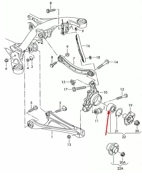 NEW AUDI Q7 4L FRONT WHEEL BEARING 7L0498287 ORIGINAL