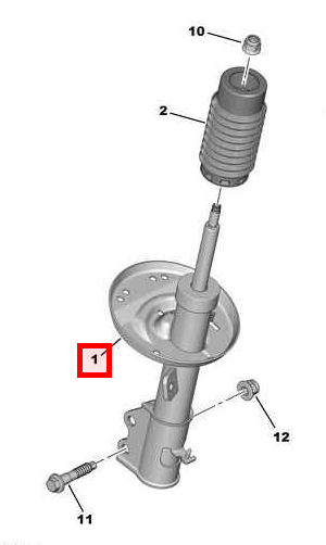 new volkswagen polo 6r front shock absorber 6r0413031n original