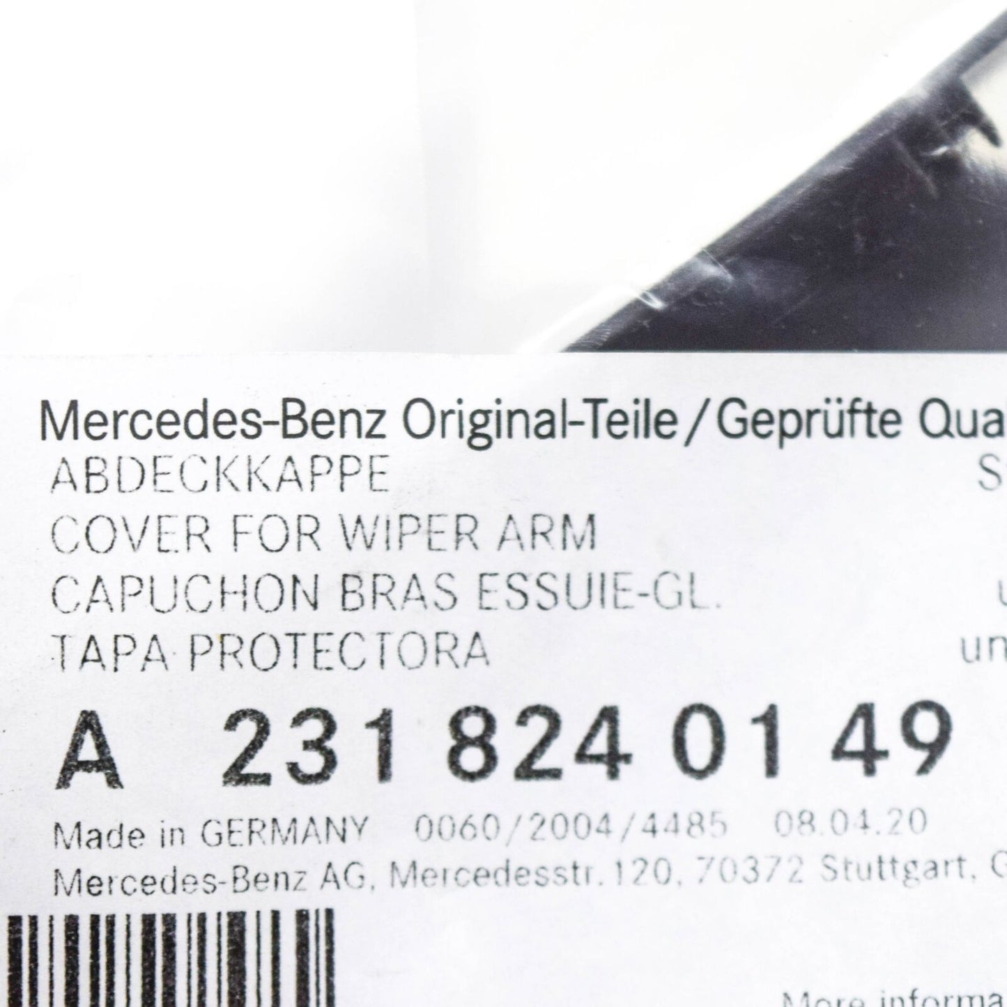 NEW MERCEDES-BENZ SL R231 FRONT LEFT WINDSHIELD WIPER ARM CAP A2318240149