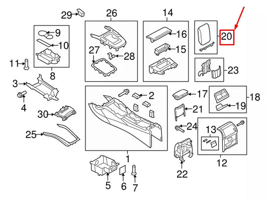 NEW AUDI A4 ALLROAD B8 CENTER ARMREST LID 8K0864207H25D ORIGINAL