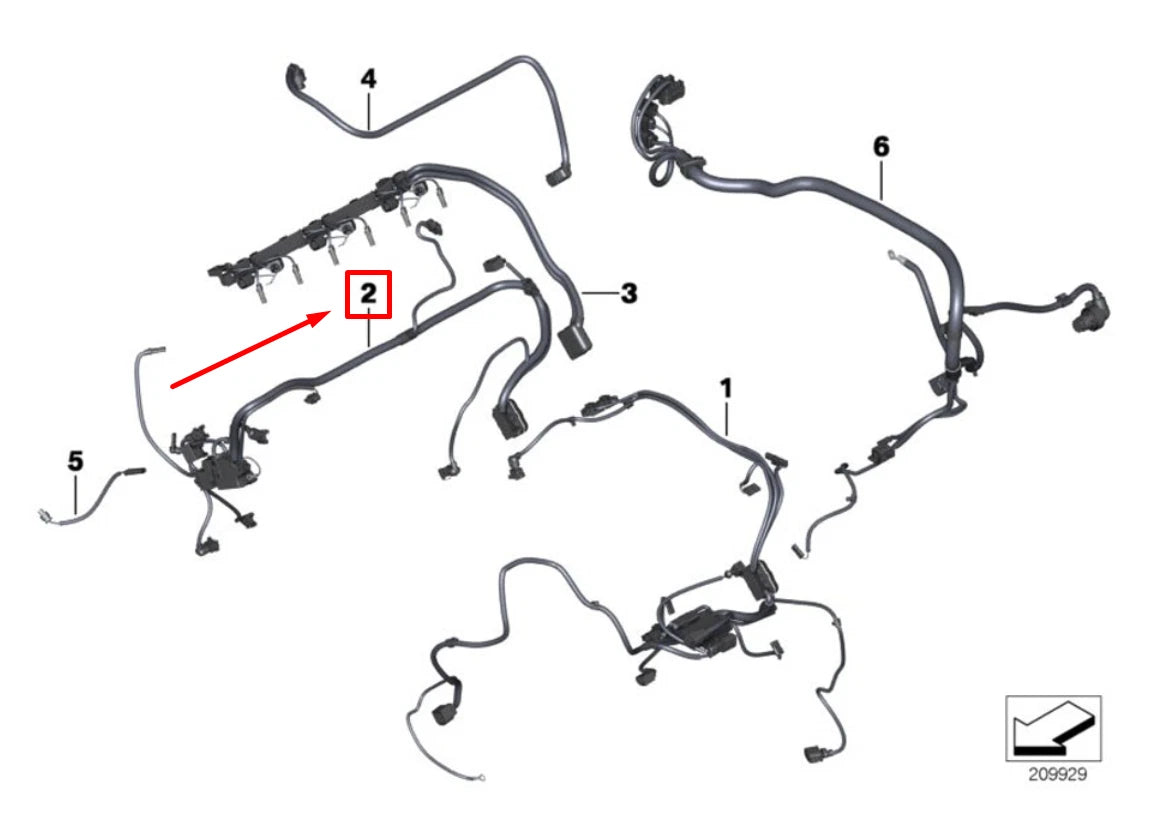 NEW BMW 3 E90 ENG. SENSORIC MODULE 2 WIRING HARNESS 12517614761 7614761 ORIGINAL