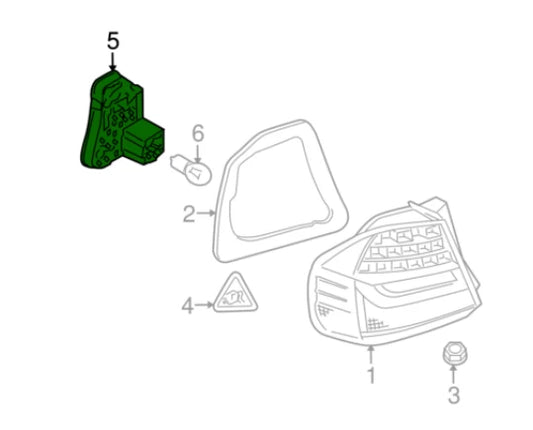 NEW BMW 3 E90 REAR LEFT TAILLIGHT BULB HOLDER 63217211213 7211213 ORIGINAL