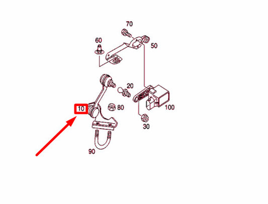 Genuine Mercedes-Benz C W203 Front Headlamp Range Adjustment Rod A2093200289