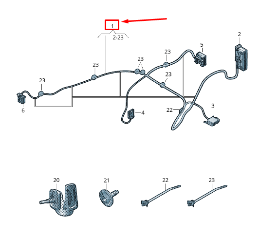 new skoda rapid nh rear left door wiring 5jj971161g original