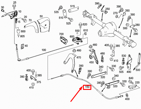 new mercedes-benz sprinter 906 rear parking brake cable a9064207085 original